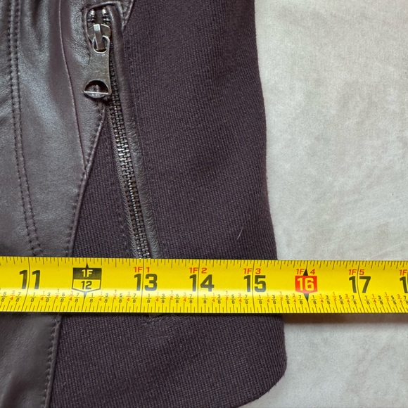 Marc New York Moto Jacket Genuine Leather Brown Soft Biker Classic Timeless M - Picture 15 of 16